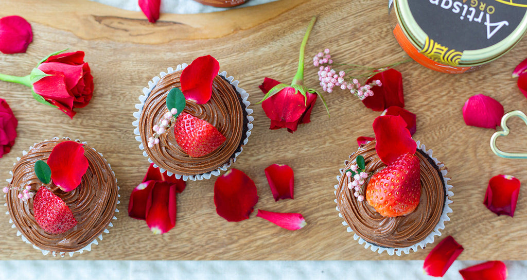 Chocolate Mousse Cupcakes with Artisana Hazelnut Cacao Spread