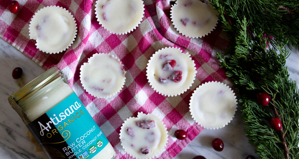 Cranberry + Gingerbread Coconut Butter Cups