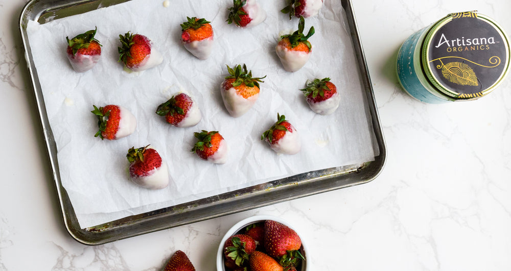 Coconut Butter-Dipped Strawberries