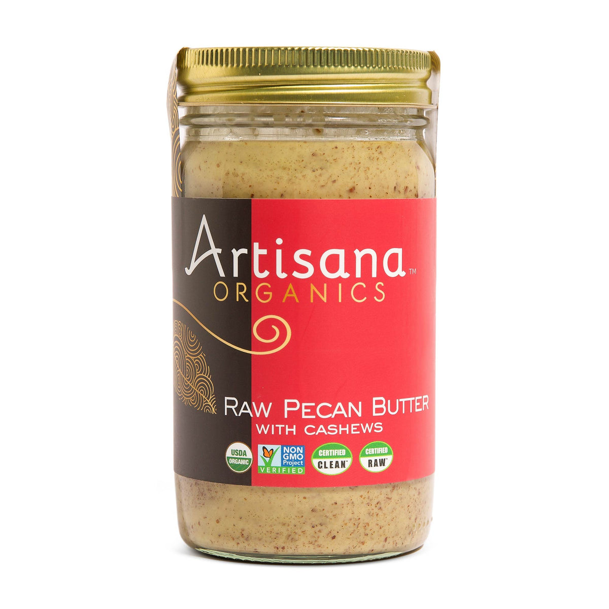 Artisana Raw Pecan Butter with Cashews 14 oz jar