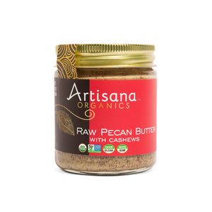 Artisana Raw Pecan Butter with Cashews 8oz jar